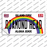 Diamond Head Hawaii Novelty Sticker Decal Small