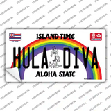 Hula Diva Hawaii Novelty Sticker Decal Small