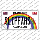 Slippahs Hawaii Novelty Sticker Decal Small