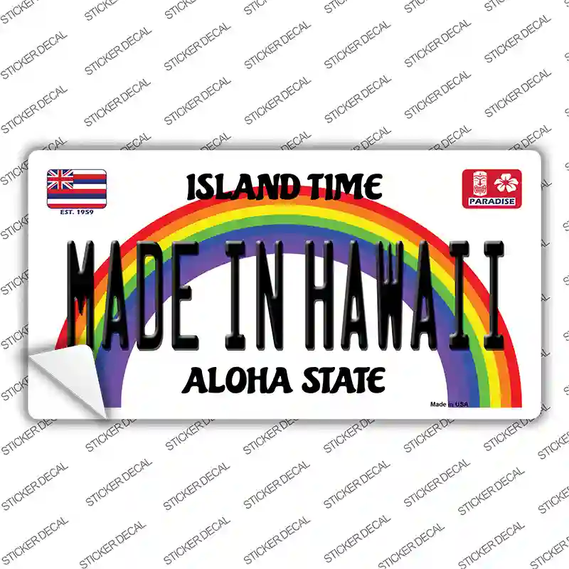 Made In Hawaii Novelty Sticker Decal Small