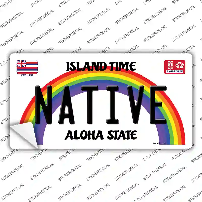 Native Hawaii Novelty Sticker Decal Small