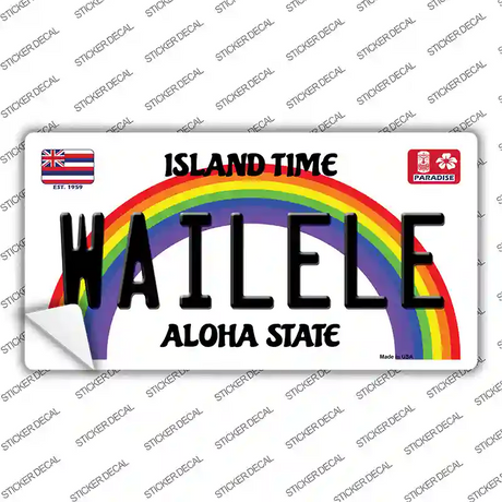 Wailele Hawaii Novelty Sticker Decal Small