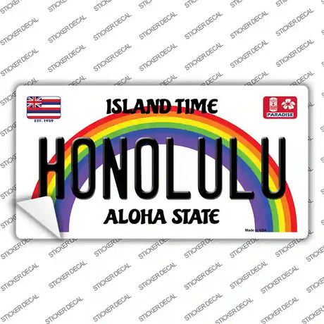 Honolulu Hawaii Novelty Sticker Decal Small