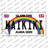 Waikiki Hawaii Novelty Sticker Decal Small