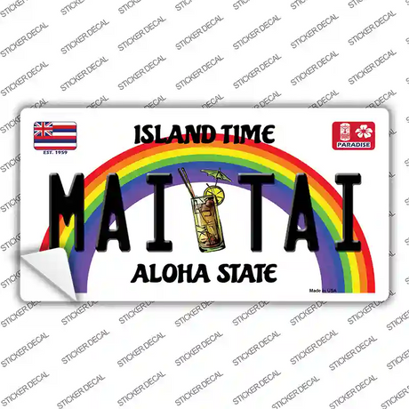 Mai Tai Hawaii Novelty Sticker Decal Small