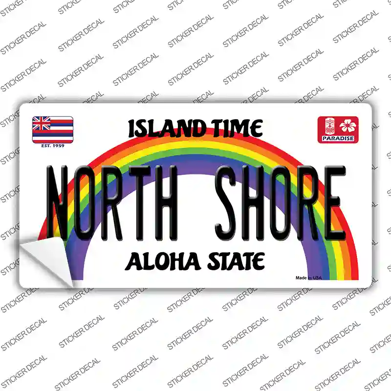 North Shore Hawaii Novelty Sticker Decal Small