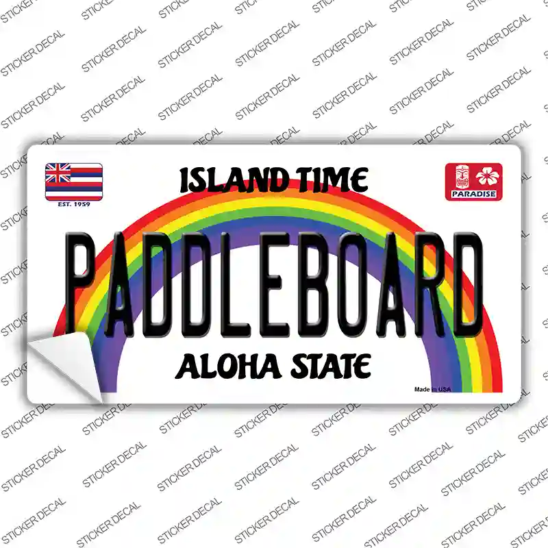 Paddleboard Hawaii Novelty Sticker Decal Small