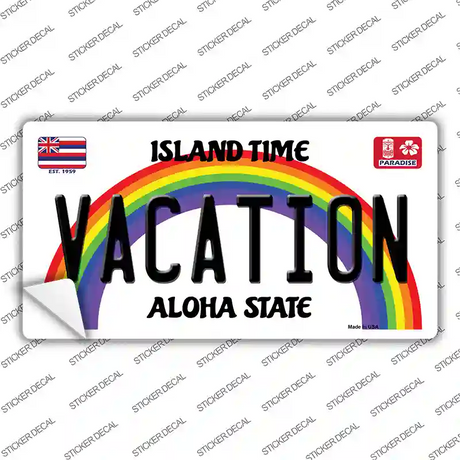 Vacation Hawaii Novelty Sticker Decal Small