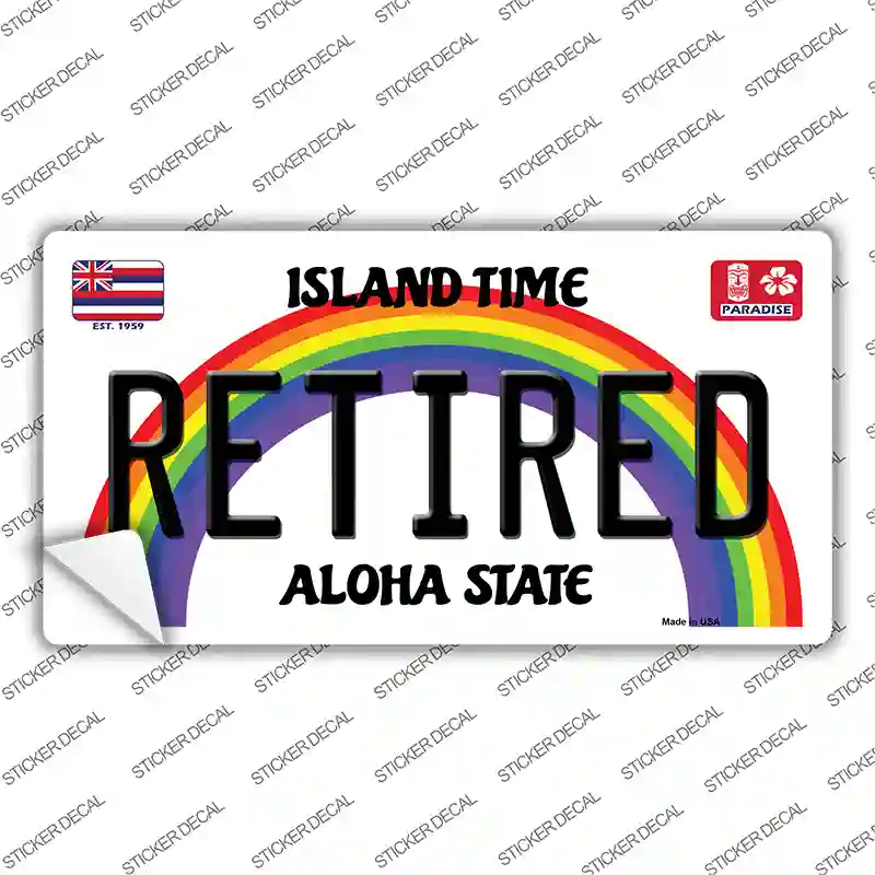 Retired Hawaii Novelty Sticker Decal Small