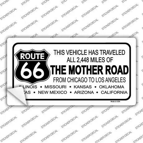 Route 66 Main Cities Novelty Sticker Decal Small