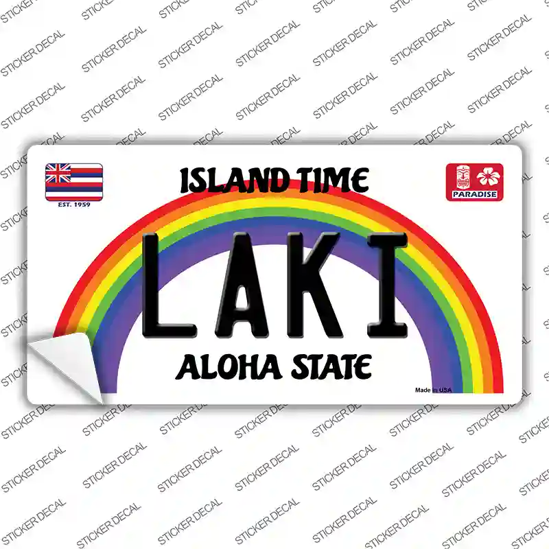 Laki Hawaii Novelty Sticker Decal Small