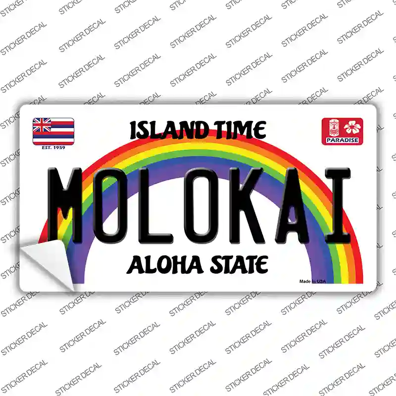 Molokai Hawaii Novelty Sticker Decal Small