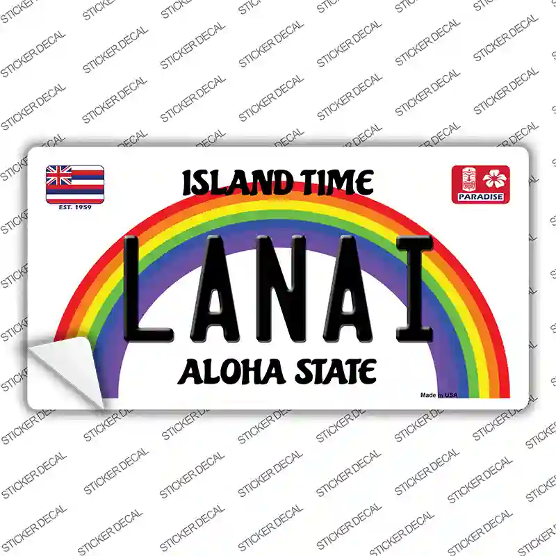 Lanai Hawaii Novelty Sticker Decal Small