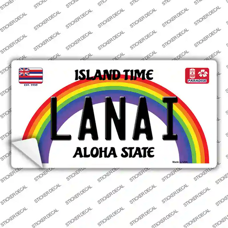 Lanai Hawaii Novelty Sticker Decal Small