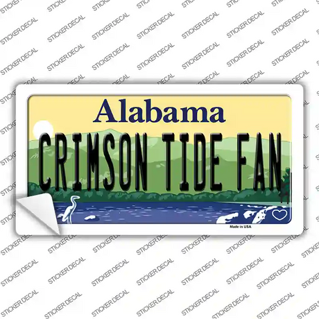 Crimson Tide Fan Novelty Sticker Decal Small