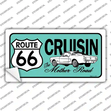 Route 66 Retro Cruisin Novelty Sticker Decal Small