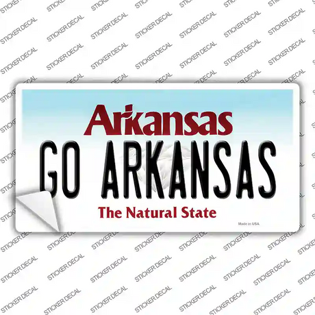 Go Arkansas Novelty Sticker Decal Small