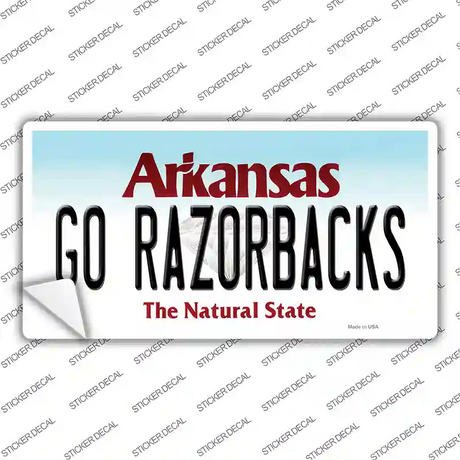 Go Razorbacks Novelty Sticker Decal Small