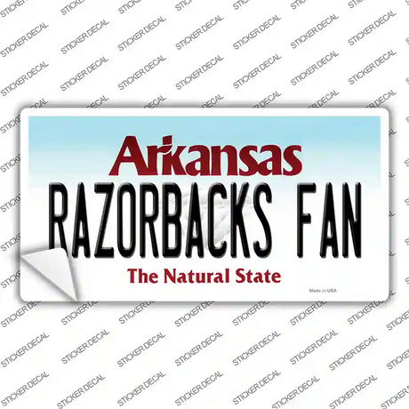 Razorbacks Fan Novelty Sticker Decal Small