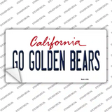 Go Golden Bears Novelty Sticker Decal Small