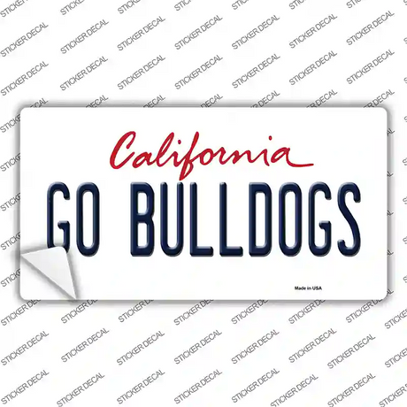 Go Bulldogs Novelty Sticker Decal Small