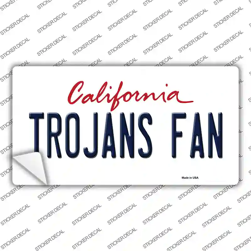 Trojans Fan Novelty Sticker Decal Small