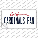 Cardinals Fan Novelty Sticker Decal Small