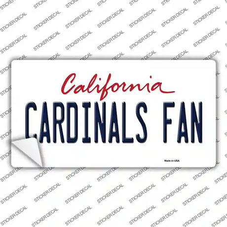 Cardinals Fan Novelty Sticker Decal Small