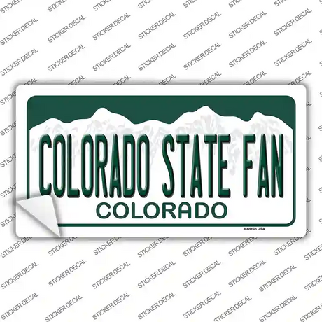 Colorado State Fan Novelty Sticker Decal Small