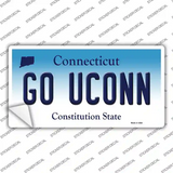 Go UConn Novelty Sticker Decal Small