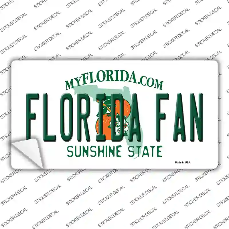 Florida Fan Novelty Sticker Decal Small