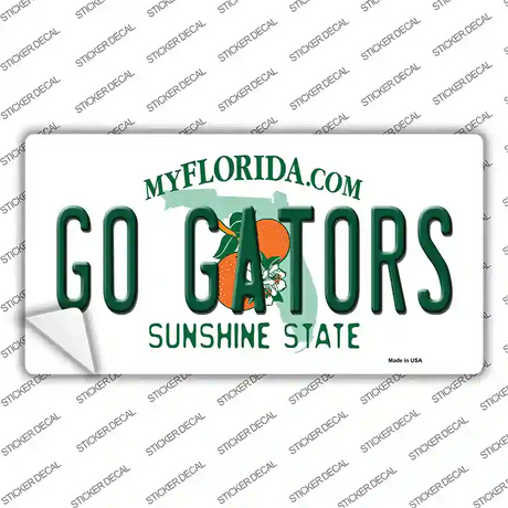 Go Gators Novelty Sticker Decal Small