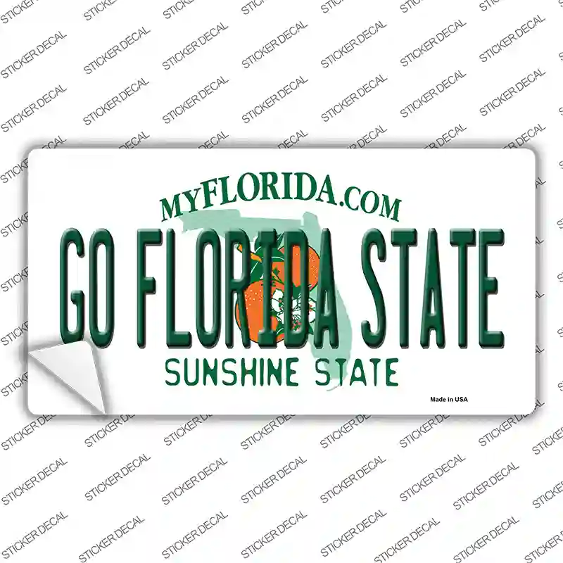 Go Florida State Novelty Sticker Decal Small