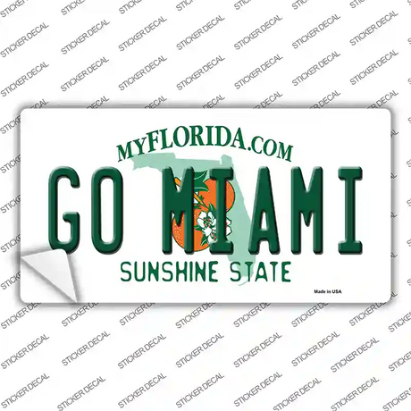 Go Miami Novelty Sticker Decal Small