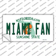 Miami Fan Novelty Sticker Decal Small