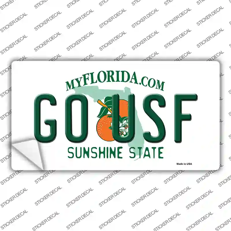 Go USF Novelty Sticker Decal Small