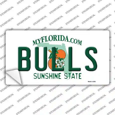 Bulls Novelty Sticker Decal Small