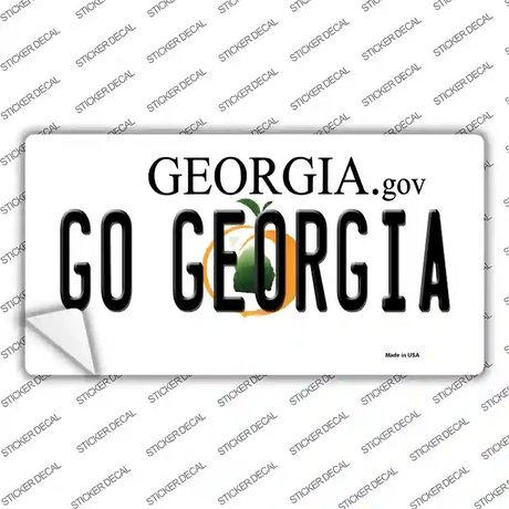 Go Georgia Novelty Sticker Decal Small