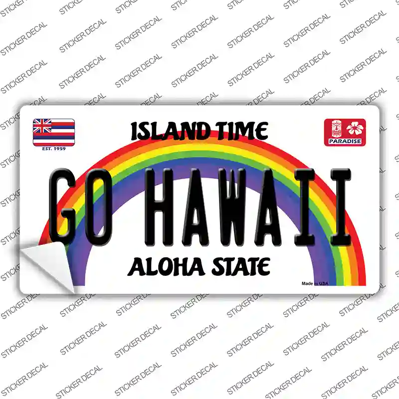 Go Hawaii Novelty Sticker Decal Small