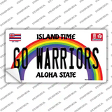 Go Warriors Hawaii Novelty Sticker Decal Small