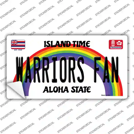 Warriors Fan Novelty Sticker Decal Small