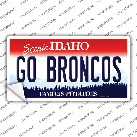 Go Broncos Idaho Novelty Sticker Decal Small