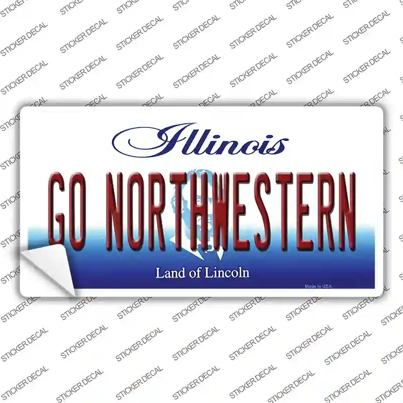 Go Northwestern Novelty Sticker Decal Small