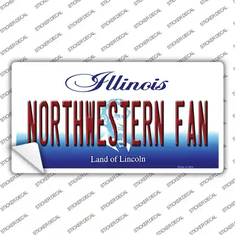 Northwestern Fan Novelty Sticker Decal Small