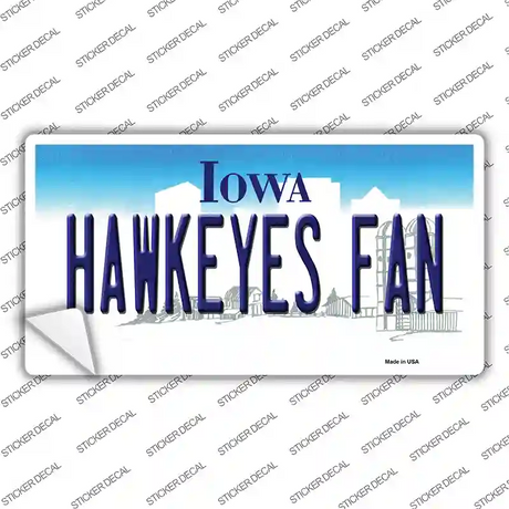 Hawkeys Fan Novelty Sticker Decal Small