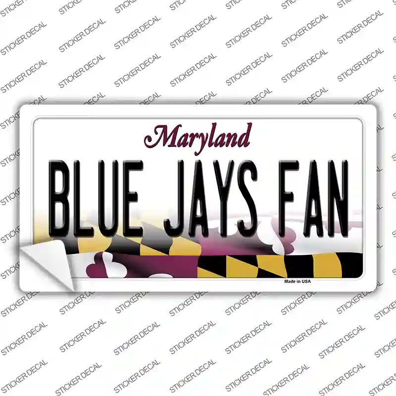 Blue Jays Fan MD Novelty Sticker Decal Small