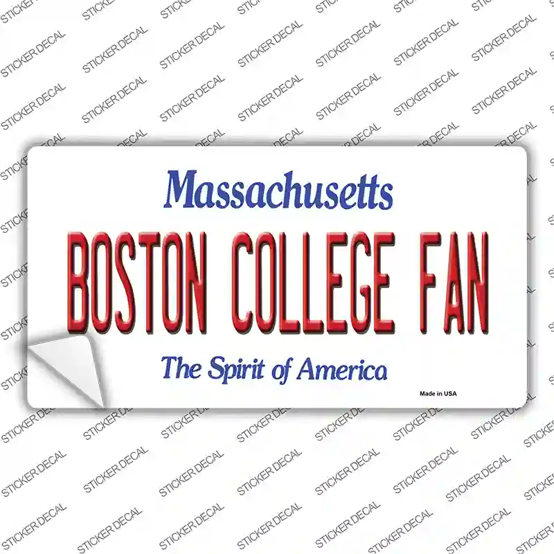 Boston College Fan MA Novelty Sticker Decal Small