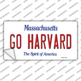 Go Harvard MA Novelty Sticker Decal Small