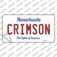 Crimson MA Novelty Sticker Decal Small