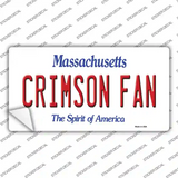 Crimson Fan MA Novelty Sticker Decal Small